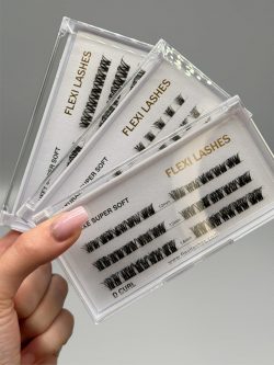 FLEXI LASHES DIY Wimpernverlängerung Wimpern Wimpernbox Super Soft 3er Bundle