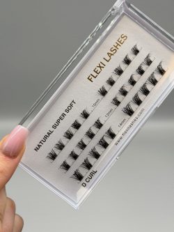 FLEXI LASHES DIY Wimpernverlängerung Wimpern Zubehör Wimpernbox Natural Super Soft D