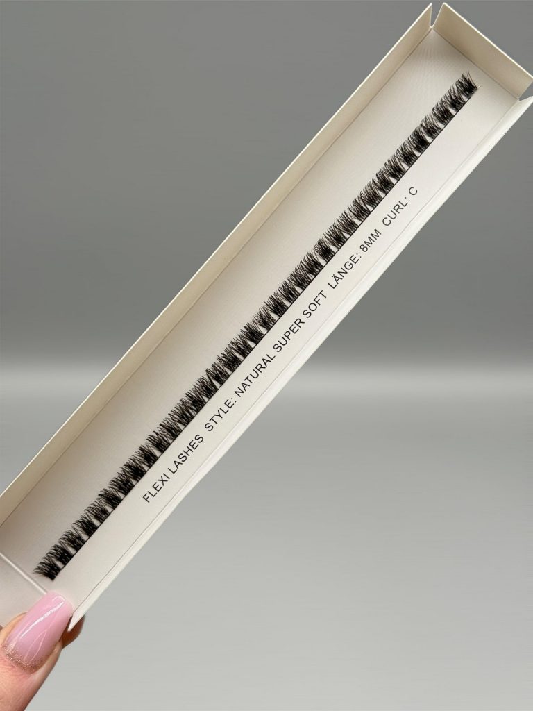 FLEXI LASHES DIY Wimpernverlängerung Wimpern Wimpernband Natural Super Soft C 8 mm 2