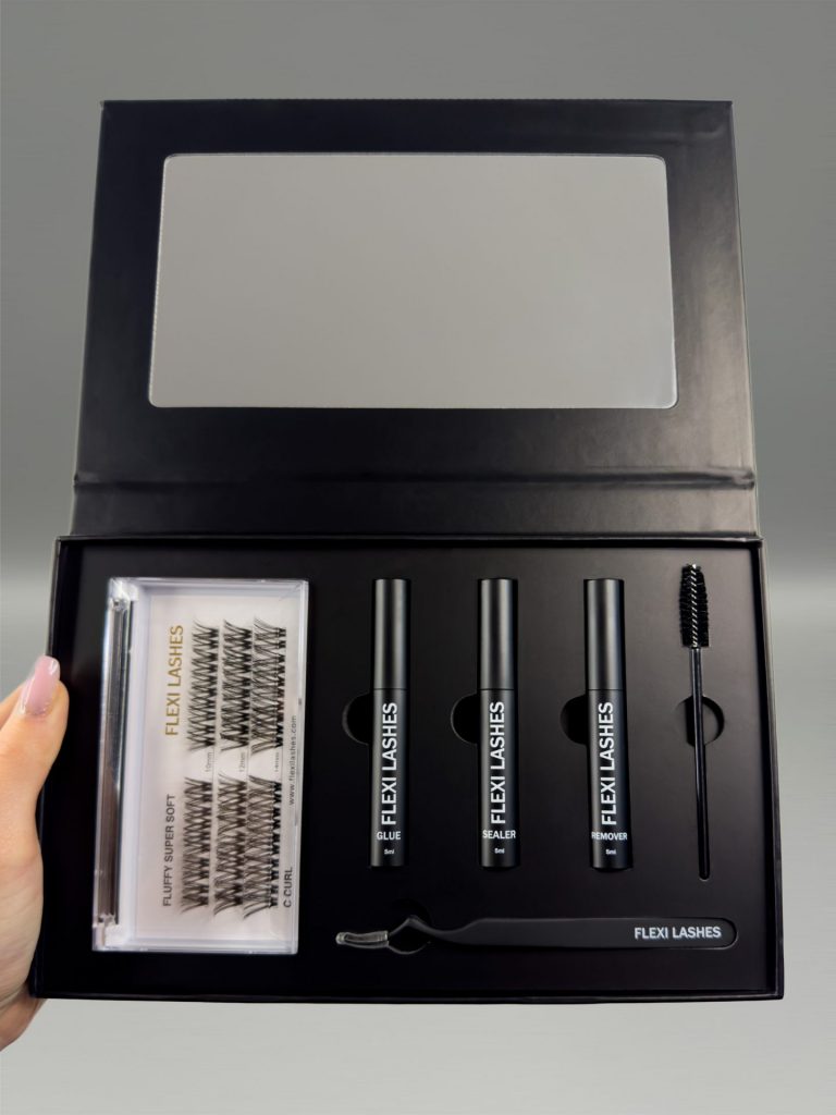 FLEXI LASHES DIY Wimpernverlängerung Wimpern All-In-One Box Fluffy Super Soft C