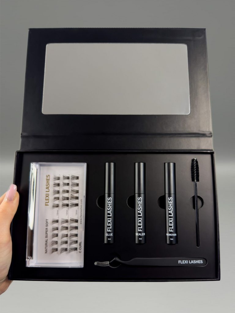 FLEXI LASHES DIY Wimpernverlängerung Wimpern All-In-One Box Natural Super Soft C